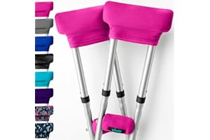 Vive Premium Crutch Pads & Hand Grips - Comfortable, Breathable, Machine Washable Padding - Moisture Wicking & Odor Reducing Pillow Accessory Covers for Adult & Youth Walking Crutches