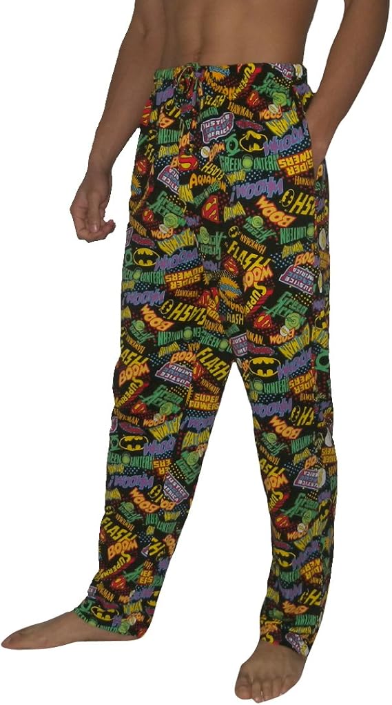 Pajama DC COMICS (Superman, Batman, Flash) Mens Cartoon Cotton
