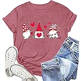 NEWKA Valentines Shirts for Women Funny Hearts T-Shirt Happy Valentine's Day Tee Tops