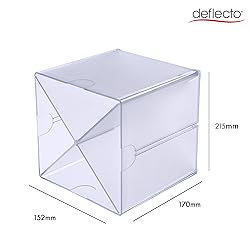 Deflecto Stackable Clear Cube Organizer with