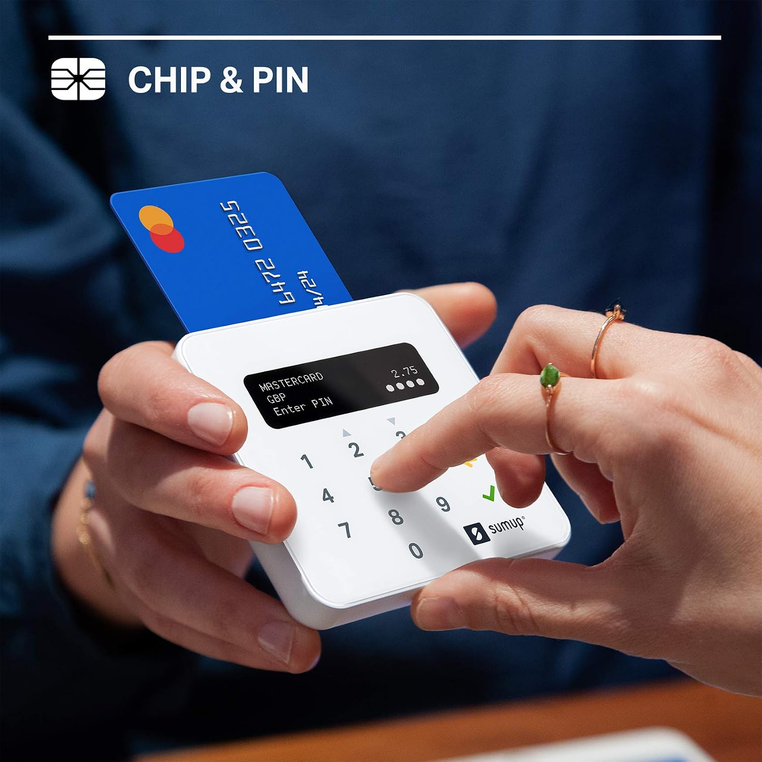 SumUp Air mobile card terminal for contactless payments with Credit & Debit Card, Apple & Google Pay - Image 5