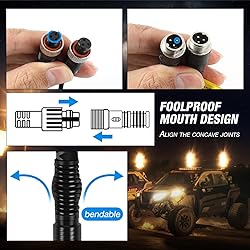 DREAMIZER 2PCS 3FT Whip Lights,Upgraded COB Light