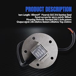 OXCANO Marine Fuel Sending Unit 240-33 ohms