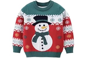 IOGONENV Ugly Christmas Sweater for Girls Funny Xmas Knit Pullover Shirts Kids Child Holiday Jumper Tops Outfit 2-14 Years