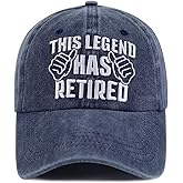 Xpayzere This Legend Has Retired Baseball Cap for Men Women Retirees, Funny Adjustable Washed Cotton Embroidered Hat