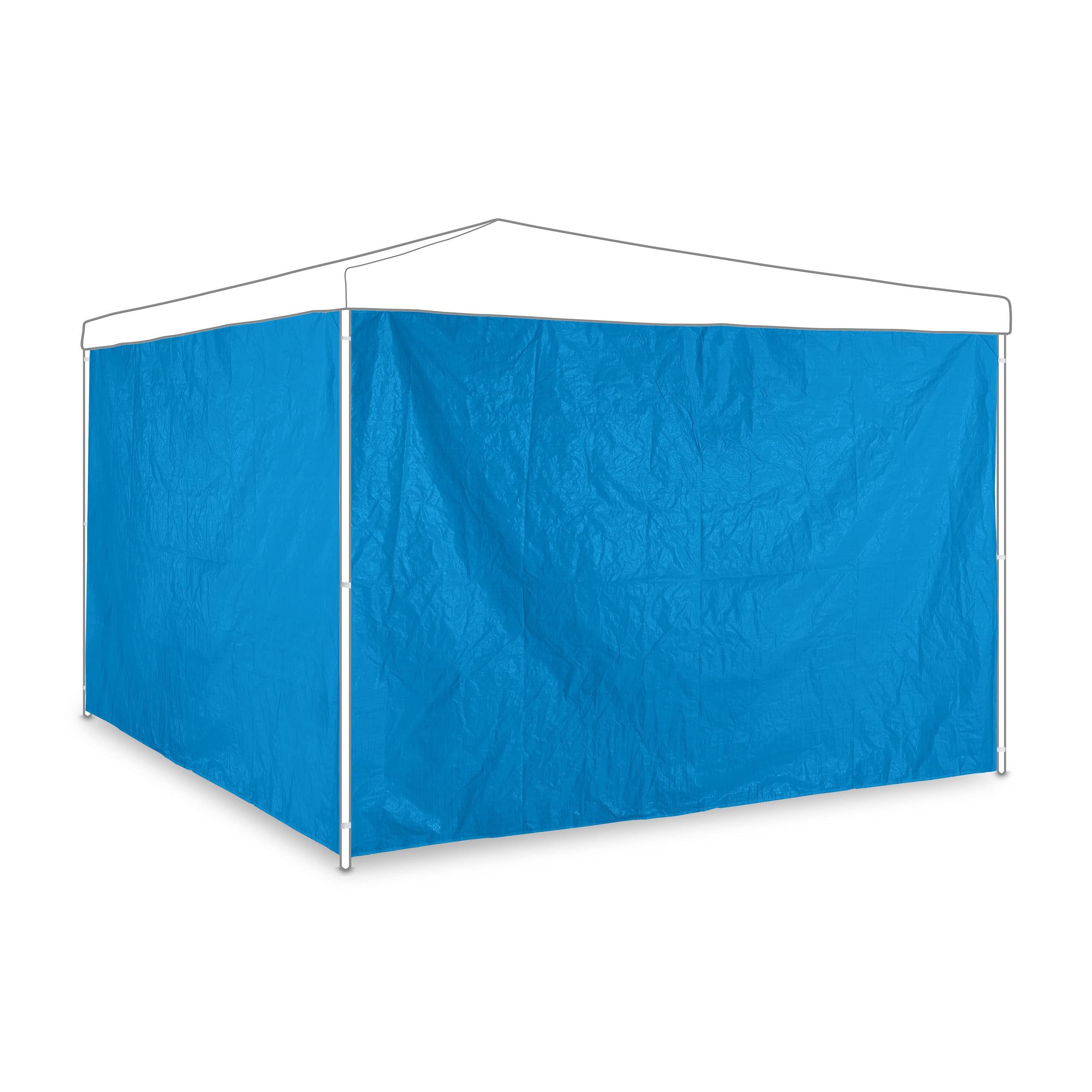 Relaxdays gazebo side panels, set of 2, marquee side wall, waterproof, garden, outdoors, PE, PVC, pergola covers, blue