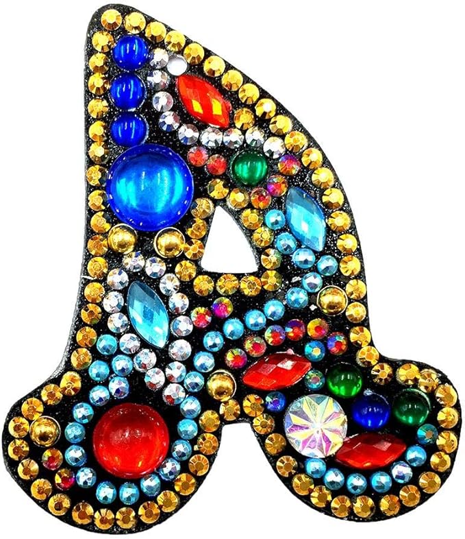 Amazon.com: 5D Alphabet Letter A Diamond Painting Keychain Mosaic