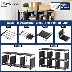 Mavivegue Book Shelf, 12 Cube Storage