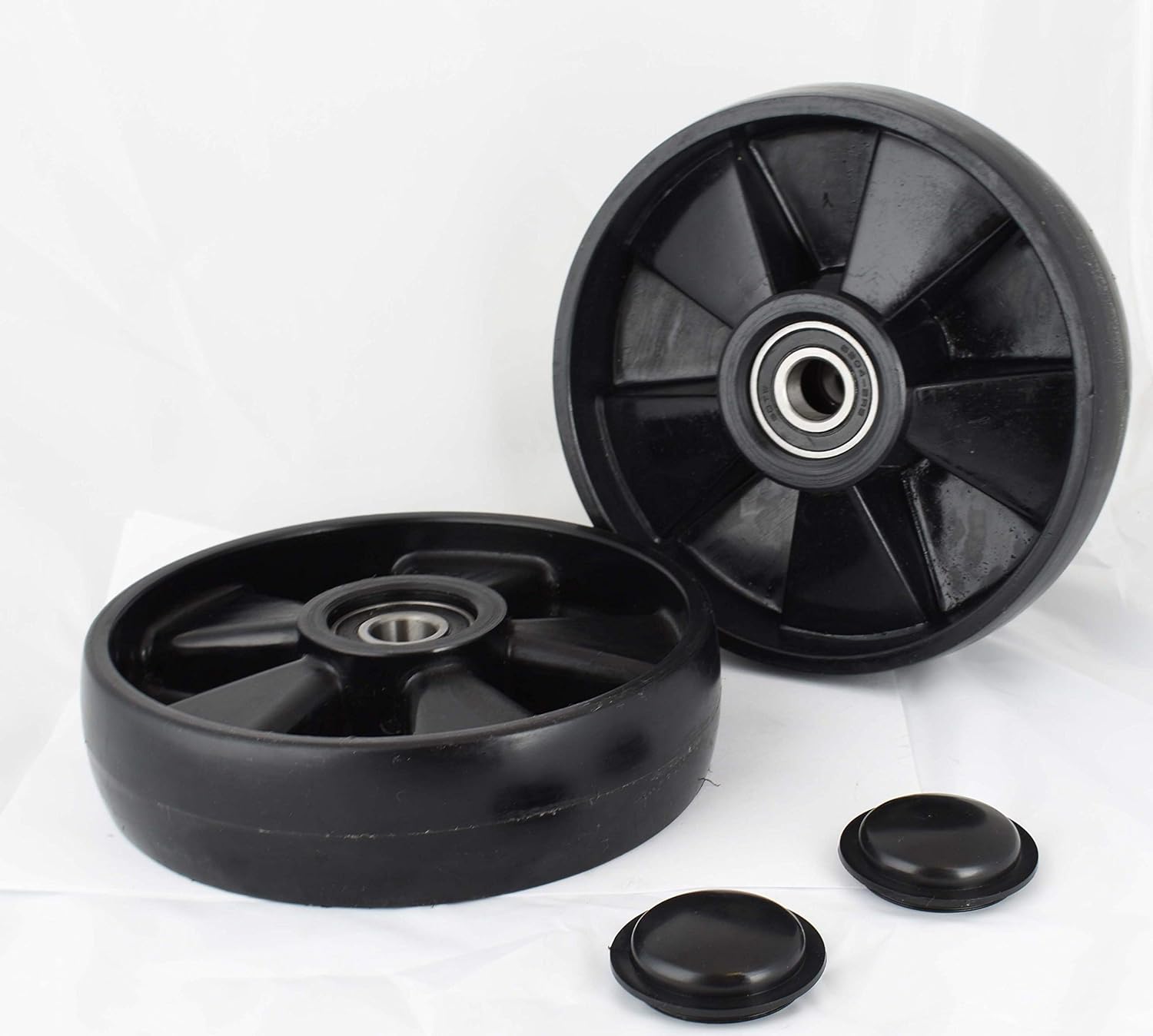 Pallet Jack/Truck Steering Wheels Set (2 pcs) 7.5" x 2" with Bearings