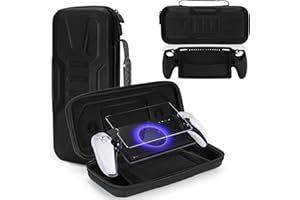 ULTRGEE 3 in 1 Accessories Set compatible with Playstation Portal, Hard Carrying Case for PS Portal, Portable Storage Case fits PS5 Portal with 1 Screen Protector, Silicone Protective Cover, Black