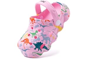 techcity Kids Dinosaur Garden Shoes Cute Cartoon Sandals Clogs Toddler Beach Pool Water Shoes Summer Slides for Boys Girls