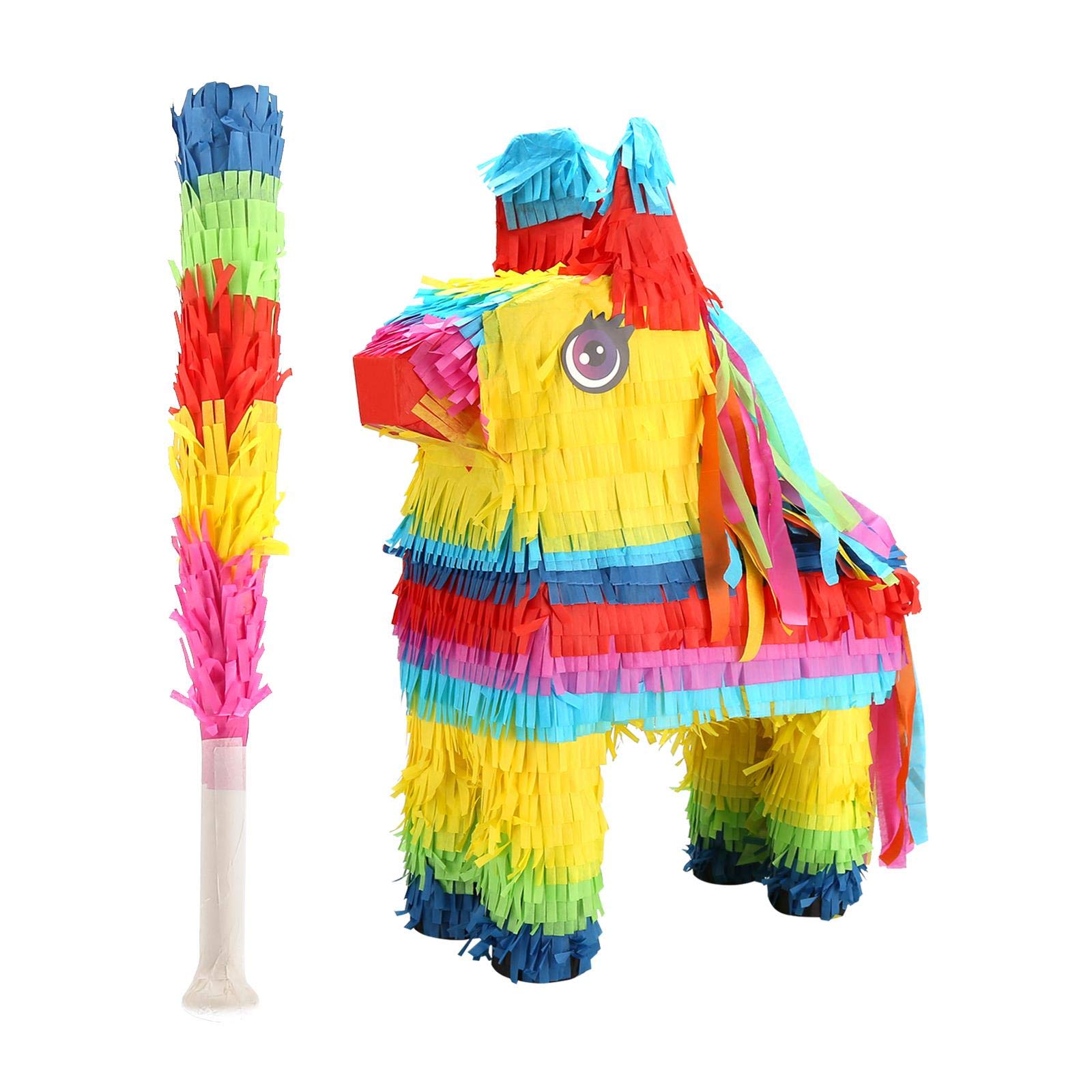 32ndShop 32nd Piñata Party Game with Stick - Rainbow Horse