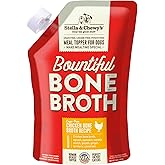 Stella &amp; Chewy's Premium Cage-Free Chicken Bone Broth for Dogs - Joint &amp; Gut Health Support Liquid Food Topper with Collagen &amp; Turmeric, 16 Fl Oz Resealable Pouch