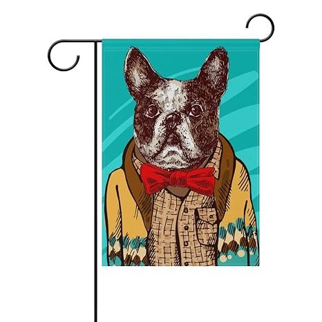 Mi Diario Gracioso Bulldog Decorativo Doble Cara Bandera De - 