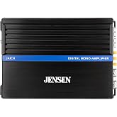 Jensen JA1CH Mono Class-D Car Amplifier 1,000W Peak CTA-2006-D Certified | For car subwoofers, compact efficient build, CTA-2006-D certified power, high performance Class-D amp
