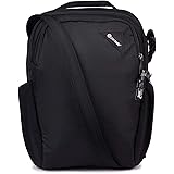 Pacsafe Vibe 200 7.5L Anti Theft Compact Travel Shoulder Bag - Fits 10.5 inch Tablet, Jet Black