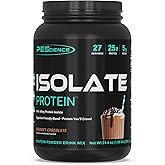 PEScience Isolate Whey Protein Powder, Gourmet Chocolate, 27 Servings, 100% Whey Protein Isolate, Low Carb, Fast Absorbing Post Workout Shake for Men and Women