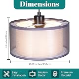 Giggi 2-Tier Grey Lamp Shade Ceiling Table Floor 10 inch 25.4cm GG-LI018GR view 4