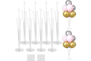 JOYYPOP 8 Sets Balloon Stand Kit For Table, Balloon Sticks with Base Birthday Graduation Party Decorations Wedding