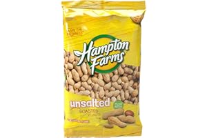 Hampton Farms - USA Grown All-Natural - Fancy Roasted In-Shell Unsalted Peanuts - 3 lb. Bag