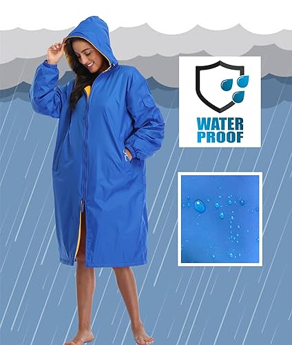 Adoretex Unisex Swim Parka Water Resistant Warm Coat Water Sports Swim  Parka for Adults Kids-PK005-Red/Yello