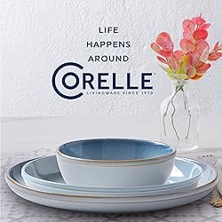 Corelle Stoneware Dinnerware Set, Handmade Reactive