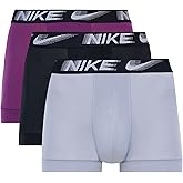 Nike Men's Dri-FIT Essential 3-pack Microfiber 4-Inch Boxer Trunks - Viotech/Wolf Grey/Black, X-Large