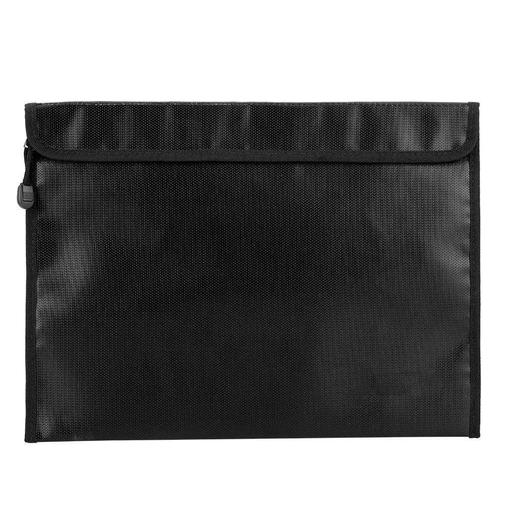 Waterproof Fire Resistant Document Bag Pouch 15" x 11" Safe Storage for Money Passport Legal Files Cash Protection Fiberglass Case
