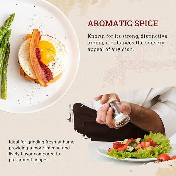 52USA WHOLE BLACK PEPPERCORNS 12 OZ + HIMALAYAN PINK SALT (COARSE GRAIN) 2 LB – SALT AND PEPPER GRINDER, BLACK PEPPERCORN REFIL, PINK HIMALAYAN SEA SALT, 2 PIECE SET