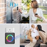 TECKNET Wireless Doorbell IP65 400m Range 60 Chimes 5 Volume RGB Light view 6