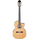 Ibanez GA34STCE Thinline Nylon-string Acoustic-electric Guitar - Natural High Gloss