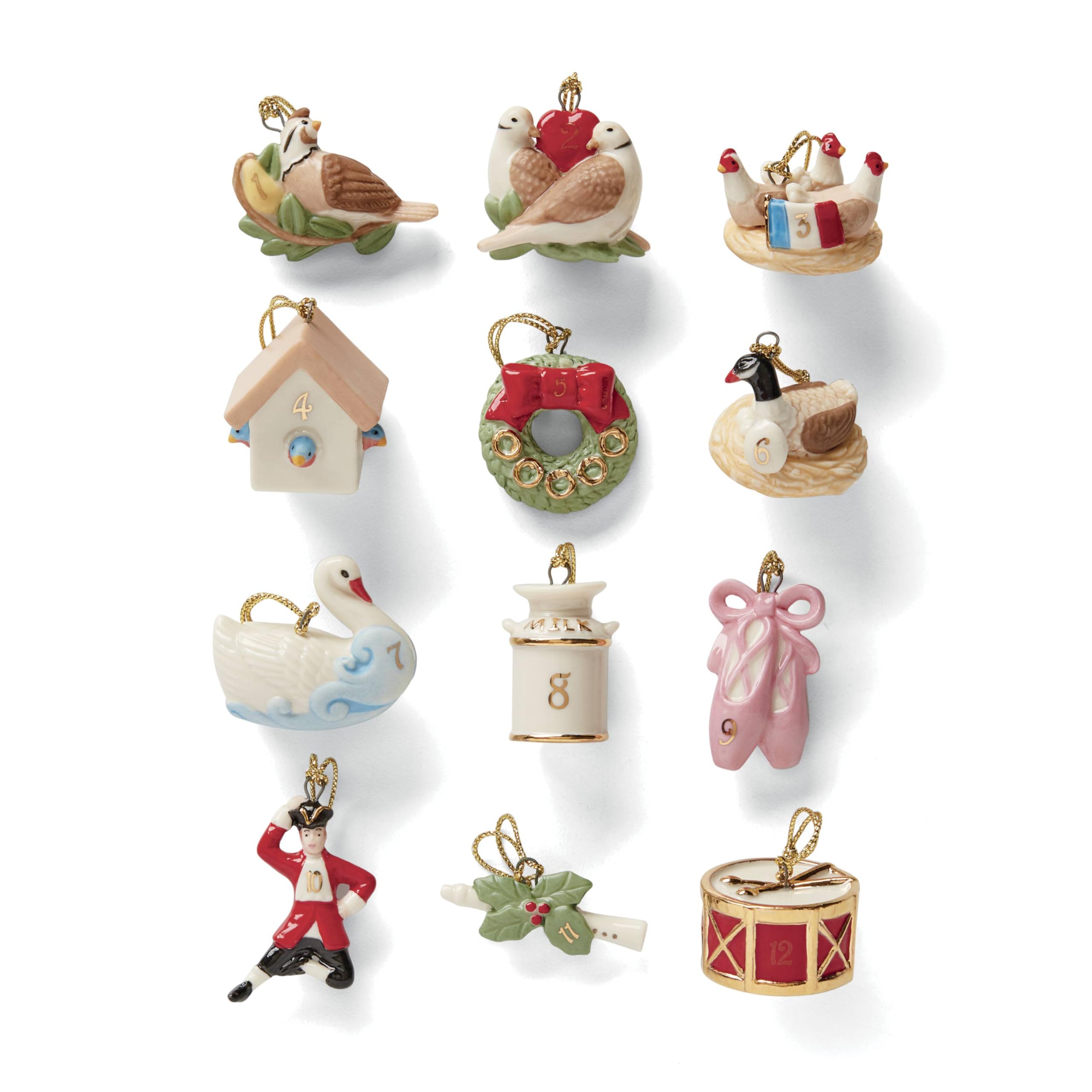 Lenox 878893 Twelve Days of Christmas 12-Piece Ornament Set — image 1