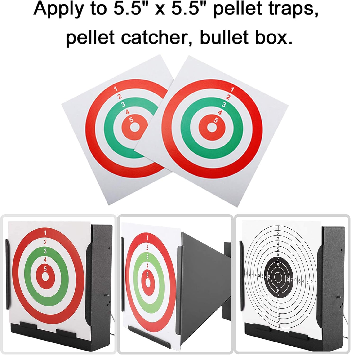 100 Pack Air Shot Paper Targets 5.5" x 5.5" for Pellet Trap Pellet Catcher Target Holder : Sports & Outdoors