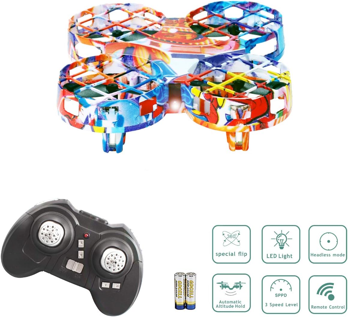 2020 Upgrade Kid Toys Mini Drones Quadcopter - Remote Control Drones with Hand Operated Flying Toys for Boys & Girls & Beginners 6-14 Years Old
