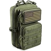 LIVANS Tactical Molle Utility Pouch, EDC Tool Pouch Tactical Phone Pouches Mini Waist Pouches Medical EDC IFAK Pack Mini Design of 3-Day Backpack