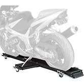 Motorcycle Dolly, Steel, 1,250 lb Capacity, Black Widow | Adjustable kickstand, caster wheels