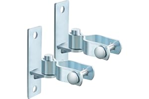 Dunzy 4 Pcs Heavy Duty Wall Mount Gate Hinge Pipe Gate Hinge Chain Link Fence Pressed Steel Chain Link Fence Frame Outdoor Hardware