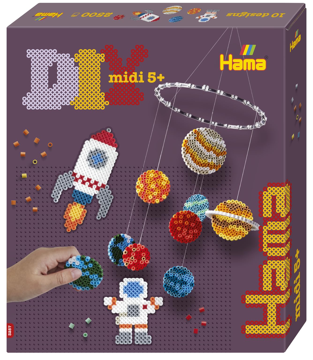 Hama Gift Box - Space | Approx. 2.500 Beads, Fuse Beads Mosaic Decoration, Arts and Crafts for Ages 5 and Up, Official Beads Set