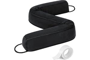 Comfyanno 38” Weighted Under Door Draft Stopper, Heavy Weight 2.2lb, Fits Large Door Gap up to 3”, Block Cold Air Draft from Bottom Door, Fits Front, Bedroom, Interior Door, Easy to Install, Black