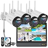 【All-in-One Security System】 Outdoor Wireless Security Camera System, Home Video Surveillance & Security Cameras Systems, WiFi Video Surveillance