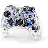 TPARTS Multi-Device Wireless Game Controller for Tesla 3/Y/S/X/Cybertruck | Crystal-clear controller with 7-color LED lighting, optimized for Tesla, Switch, Steam Deck and PC gaming