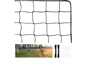 PARPEAK Soccer Net, Soccer Barrier Net,Heavy Duty Nylon Netting Easy to Install Nylon Soccer Practice Sports Netting for Basketball, Hockey and Football