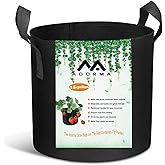 ADORMA 12 Packs 15 Gallon Grow Bags, Heavy Duty 300G Thickened Nonwoven Fabric Plant Pots with Handle