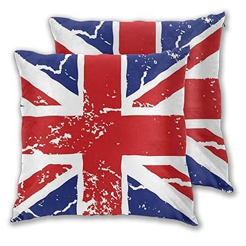 Amazon Com 2pcs British Flag Crack 18 X 18 Inches Decorative