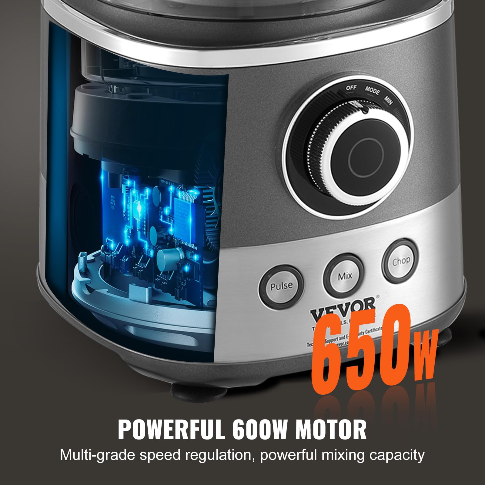 VEVOR Food Processor, 14 Cup Electric Vegetable Chopper with 3 AutoiQ