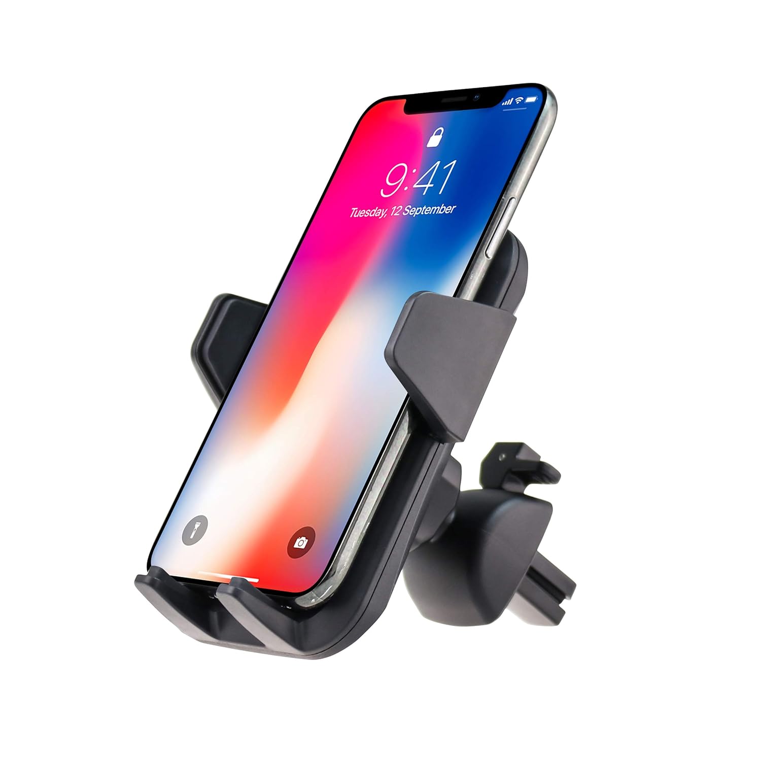 Fugetek Universal Smartphone Car Air Vent Holder, Adjustable Mount Cradle, One Touch