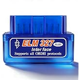 KAUEGOW ELM327 OBDII Car Auto Diagnostic Scanner, Professional ELM327 Bluetooth Failure Detector Scan Diagnostic Tool, Mini Wireless OBD2 Engine Fault Code Reader for Android Windows
