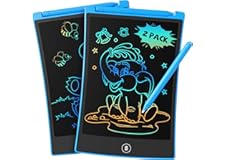 TEKFUN 2 Pack LCD Writing Tablet with 4 Stylus, 8.5in Erasable Doodle Board Mess Free Drawing Pad for Kids, Car Trip Educatio