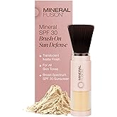 Mineral Fusion Brush-On Powder Sunscreen for Face SPF 30 | Transluscent Natural Daily Sun Care with UVA UVB Protection | Hypo