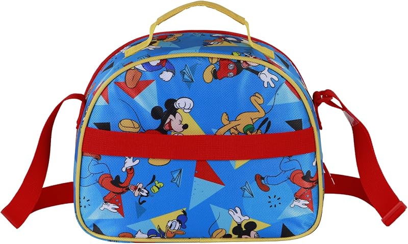, Bolsa Portamerienda 3D Unisex Kids, Azul Mickey Mouse, One size